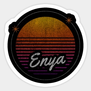 enya retro dark moon Sticker